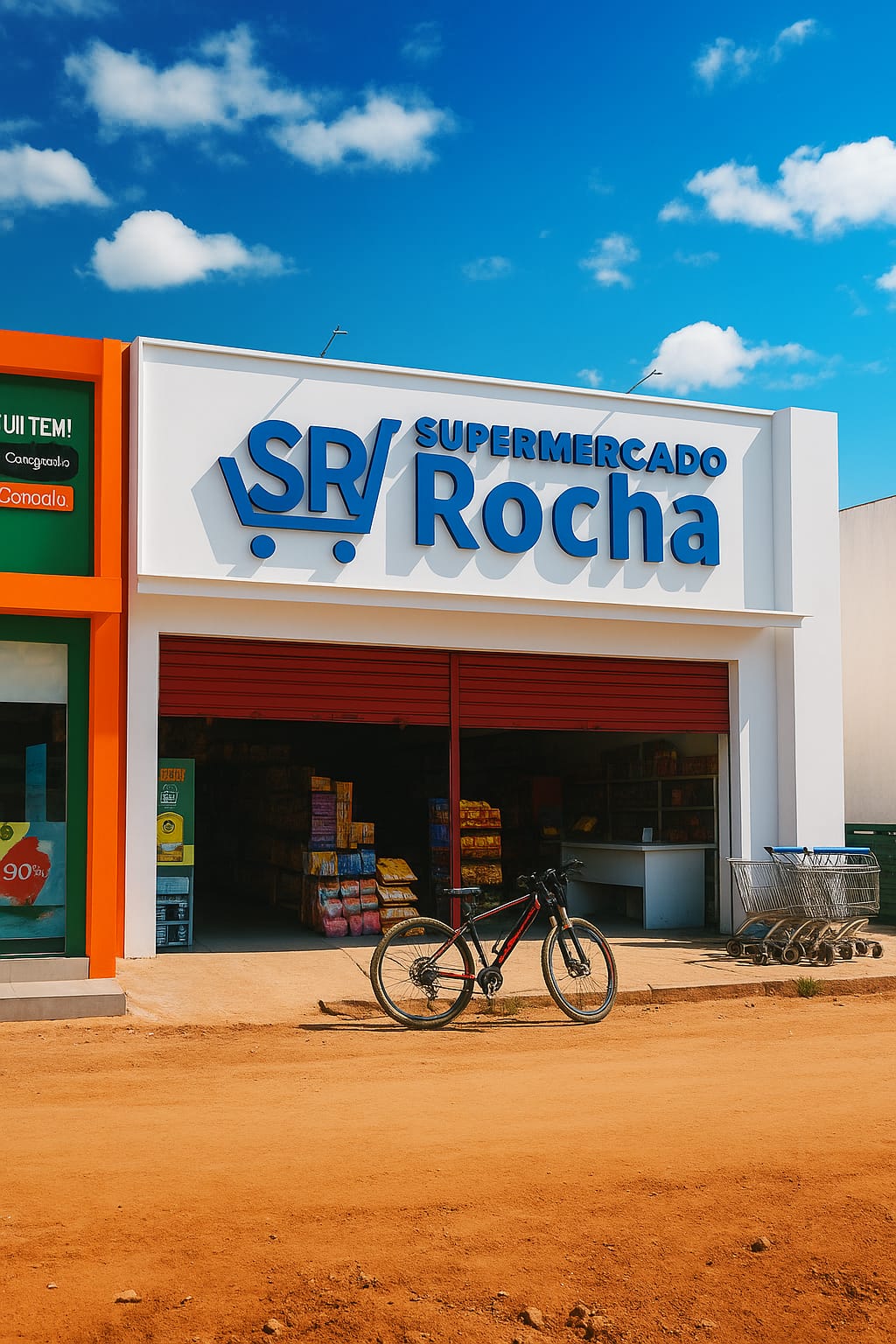 Fachada do Supermercado Rocha